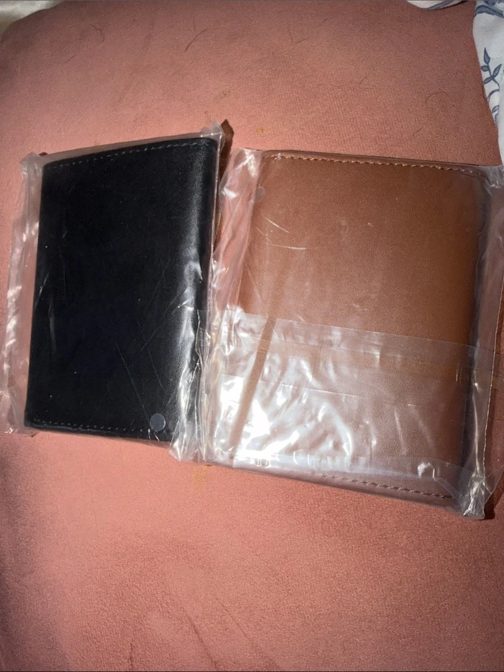 American Tourister Leather Trifold Wallets in Black and Brown
